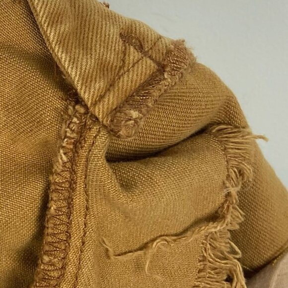 NWT Urban Outfitters BDG Dolphin Shorts Brown Size 27 Cotton Frayed Edge Boho - Picture 9 of 10